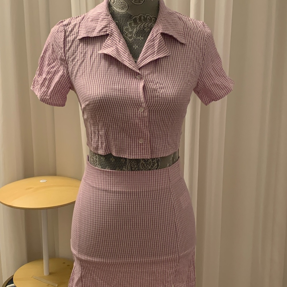 Purple Gingham Set